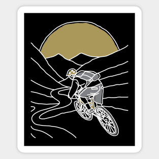 Mountain Biker (Dark Color) Sticker